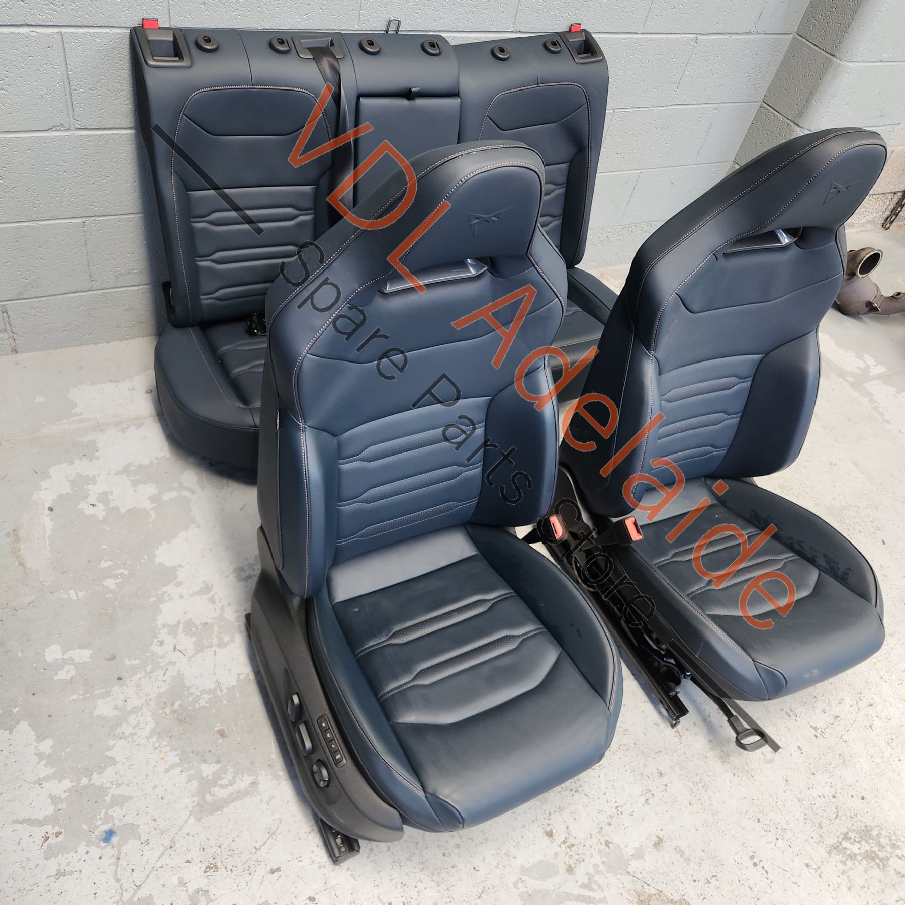   Cupra Ateca Blue Black Leather Seat Set Great for your Amarok or Caddy upgrade!