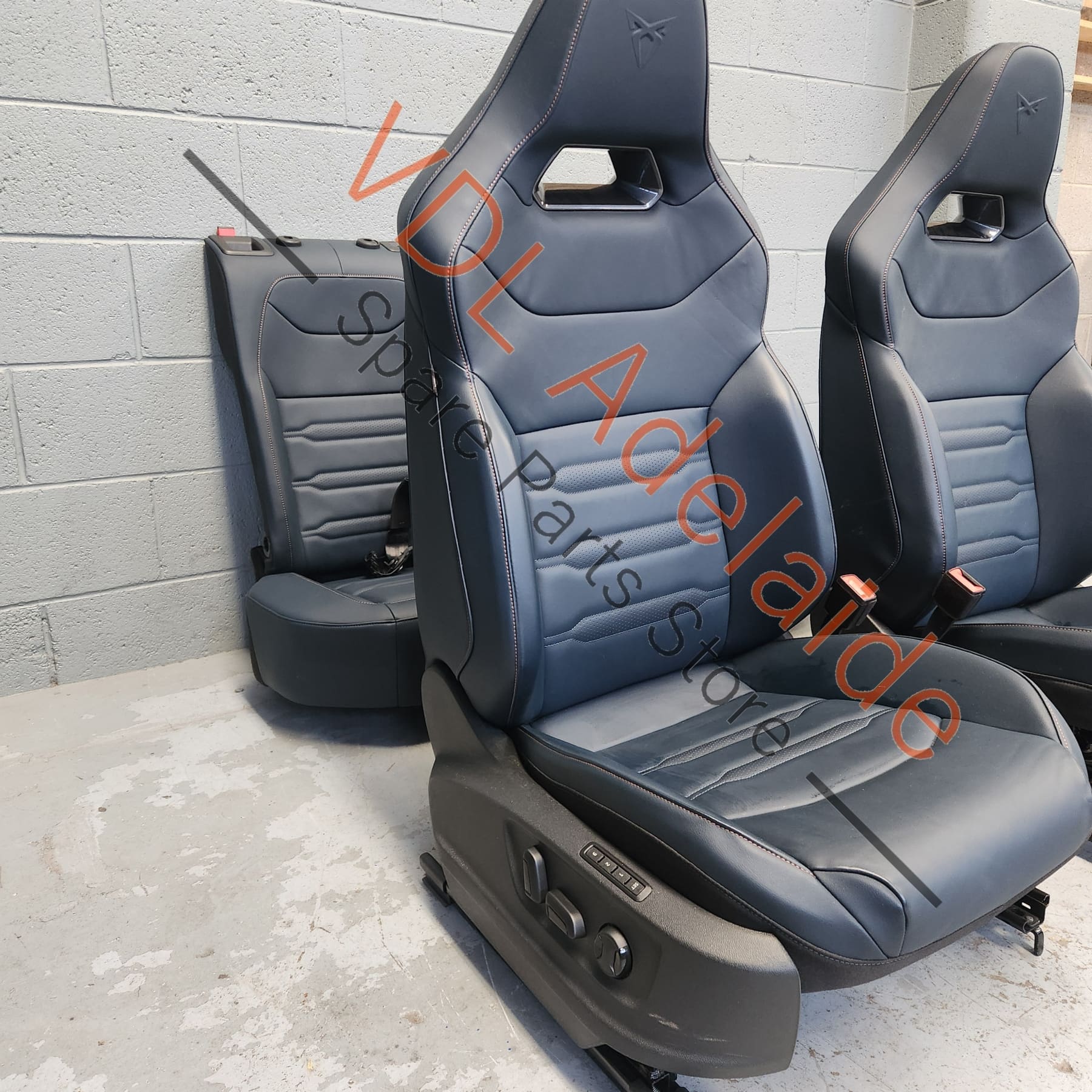   Cupra Ateca Blue Black Leather Seat Set Great for your Amarok or Caddy upgrade!