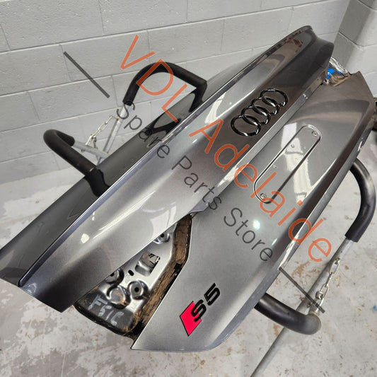 8W6827933CGRU 8W6827025E   Audi A5 S5 RS5 F5 Rear Boot Lid Trunk Hatch Panel with Spoiler 8W6827025E 8W6827933C GRU Daytona Grey Pearl LZ7S/6Y/Z7S
