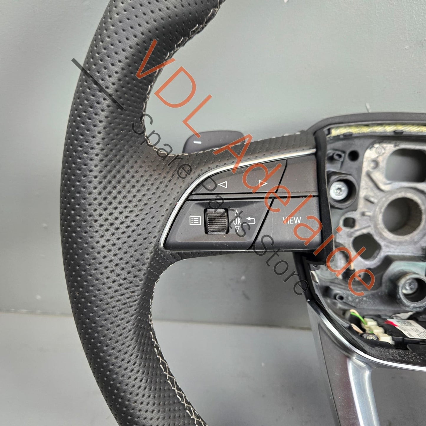 8W0419091GNJAH    Audi S5 Flat Bottom Sport Steering Wheel 8W0419091GN JAH Perforated Leather Multifunction 4396km!