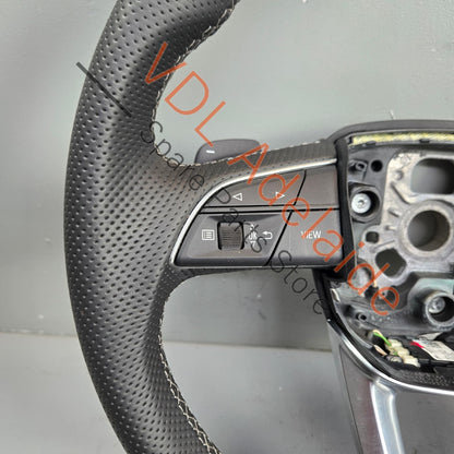 8W0419091GNJAH    Audi S5 Flat Bottom Sport Steering Wheel 8W0419091GN JAH Perforated Leather Multifunction 4396km!
