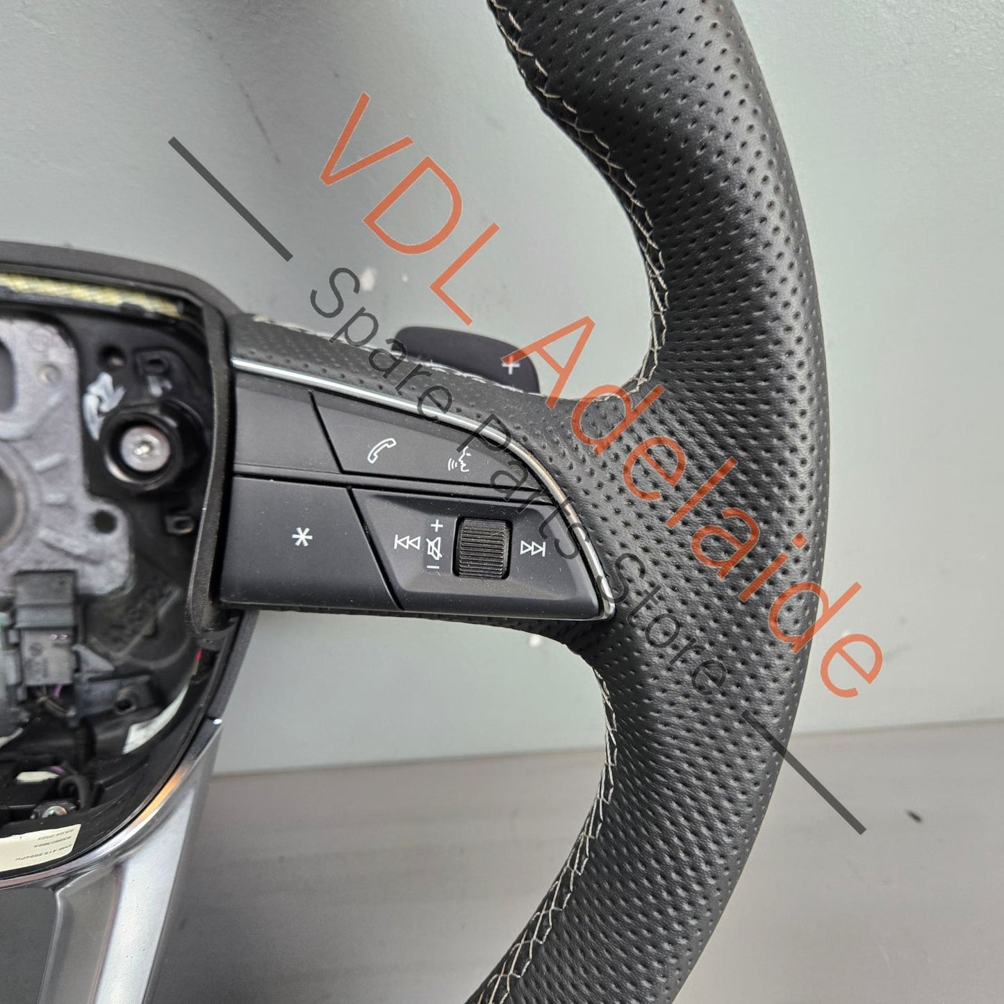 8W0419091GNJAH    Audi S5 Flat Bottom Sport Steering Wheel 8W0419091GN JAH Perforated Leather Multifunction 4396km!
