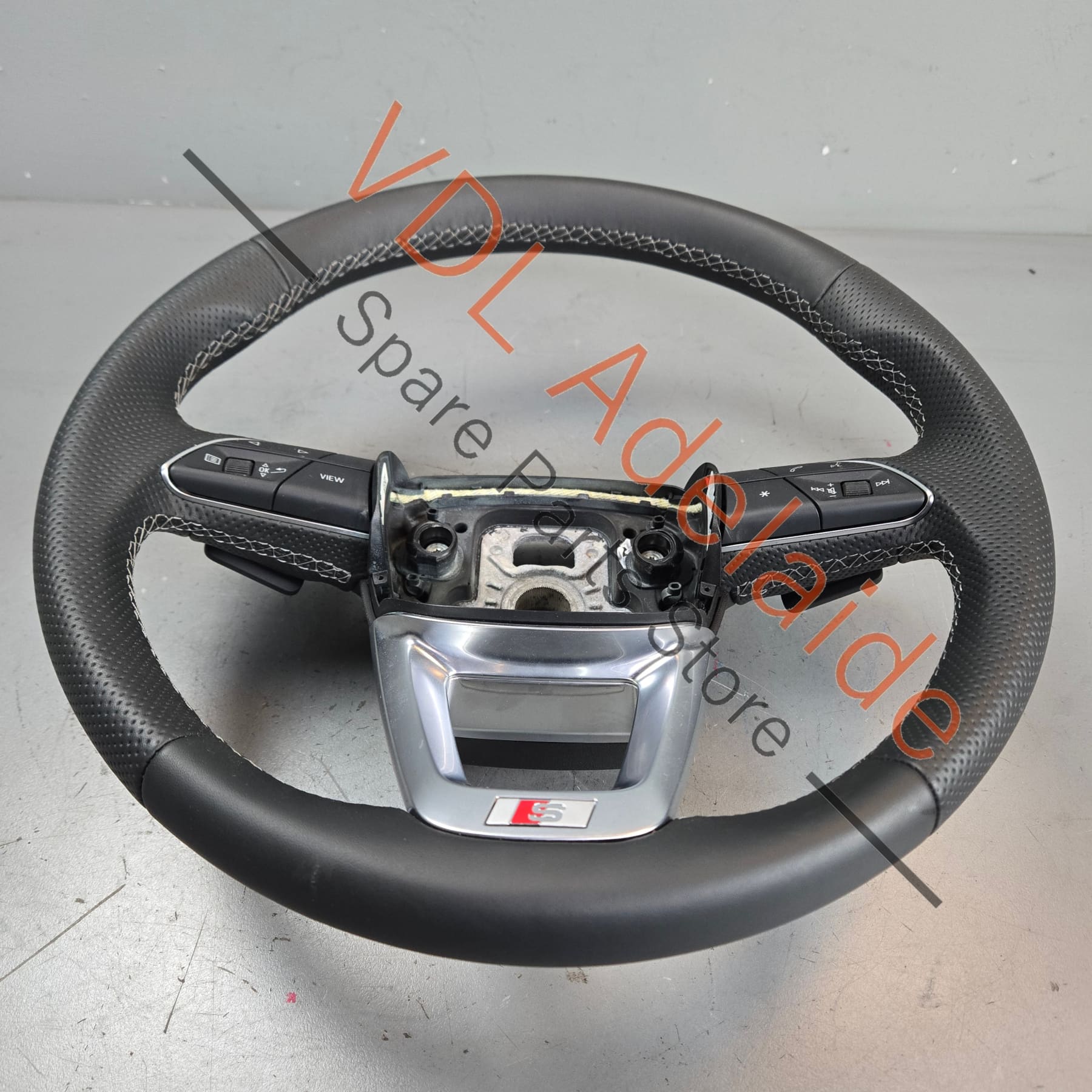 8W0419091GNJAH    Audi S5 Flat Bottom Sport Steering Wheel 8W0419091GN JAH Perforated Leather Multifunction 4396km!