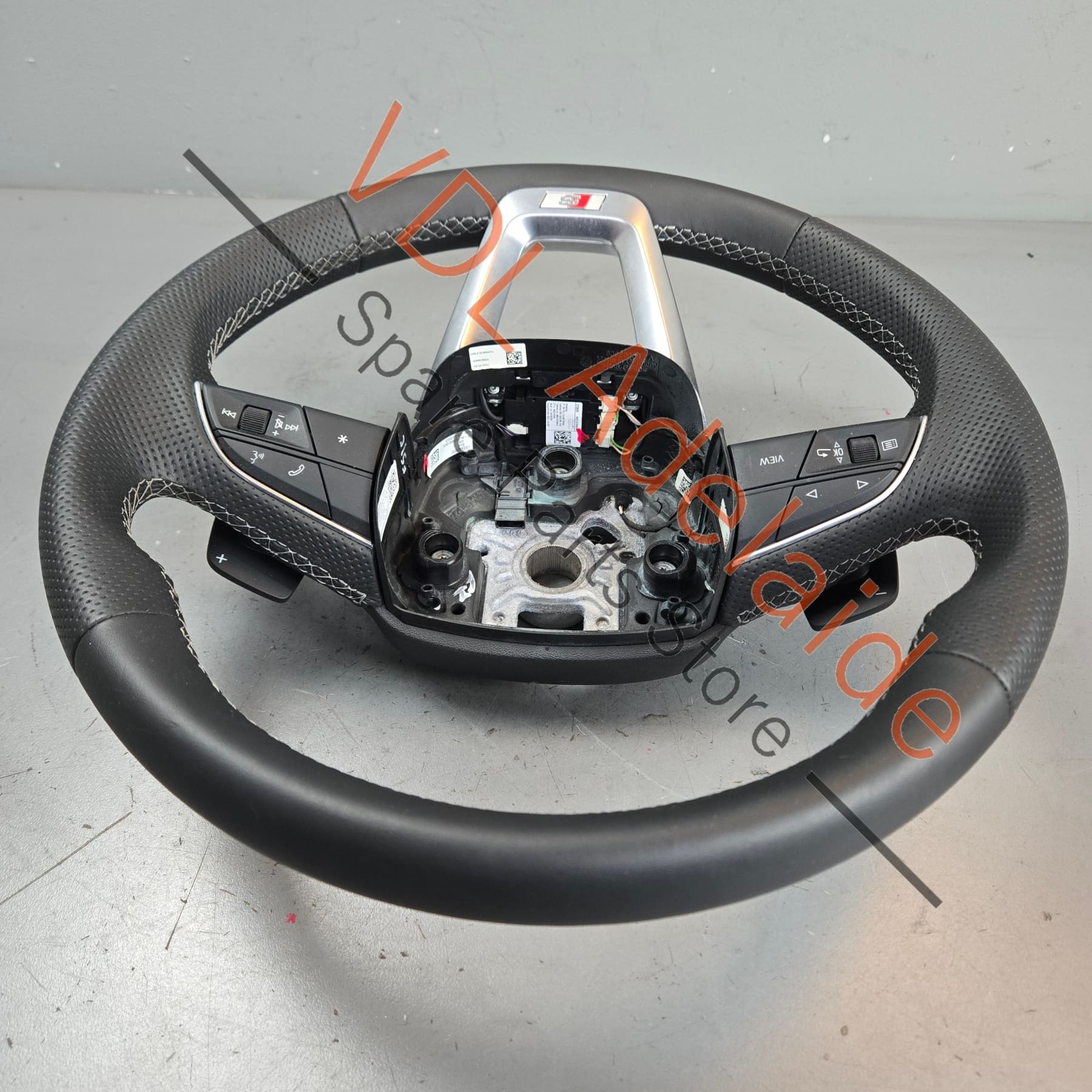 8W0419091GNJAH    Audi S5 Flat Bottom Sport Steering Wheel 8W0419091GN JAH Perforated Leather Multifunction 4396km!