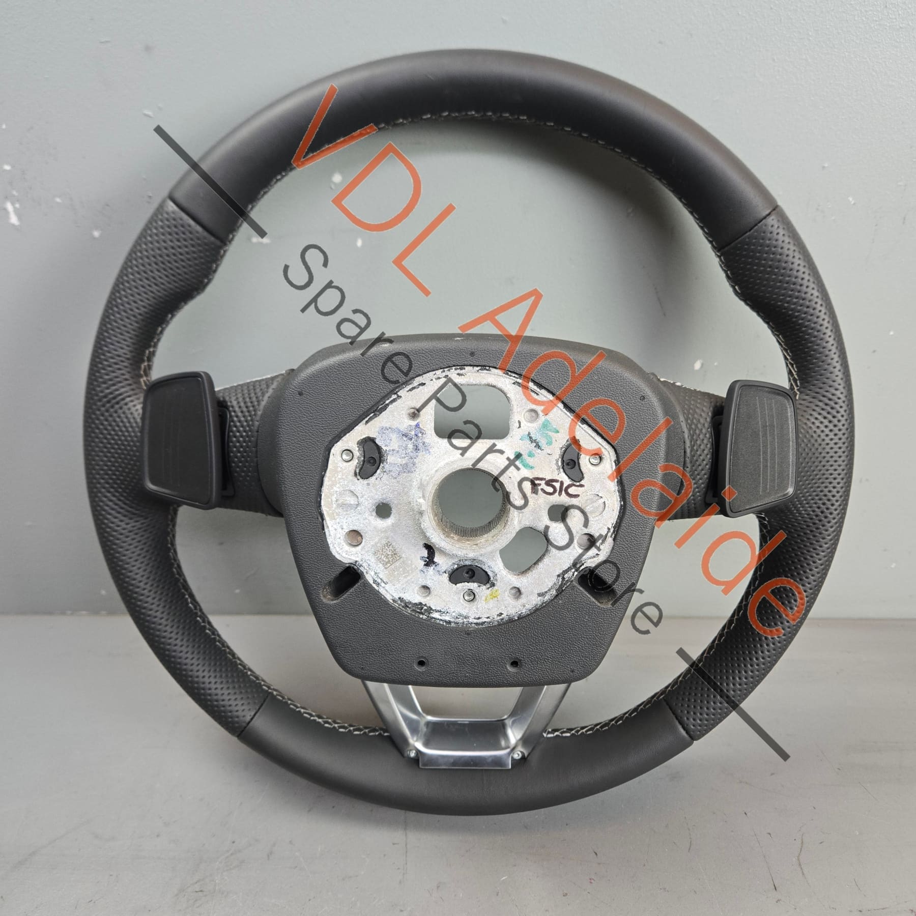8W0419091GNJAH    Audi S5 Flat Bottom Sport Steering Wheel 8W0419091GN JAH Perforated Leather Multifunction 4396km!