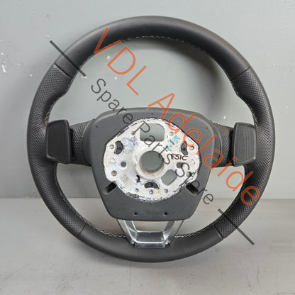 8W0419091GNJAH    Audi S5 Flat Bottom Sport Steering Wheel 8W0419091GN JAH Perforated Leather Multifunction 4396km!