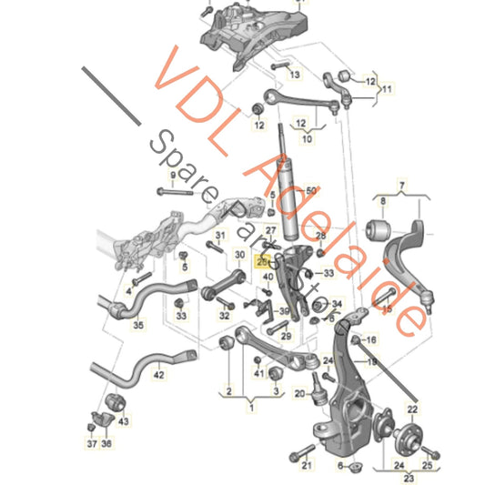 8W0413037G    Audi A4 B9 A5 F5 Front Left Suspension Fork 8W0413037G