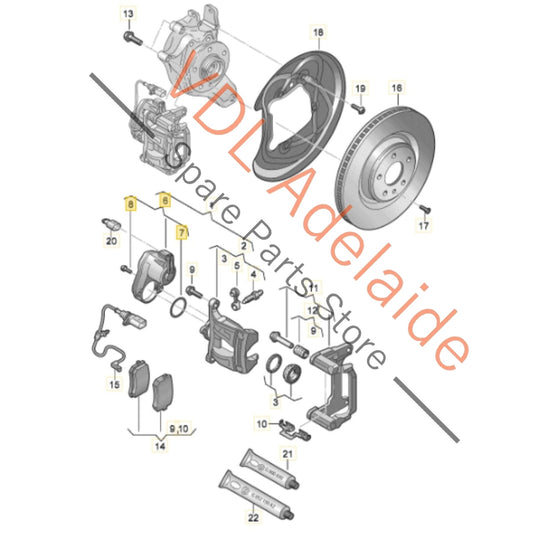 8W0998281 8W0406CL 8W0405CL  Audi A4 A5 Q5 Rear Handbrake Park Brake Servomotor 8W0998281