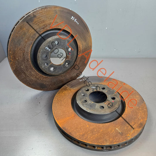 4M0615301AN 4M0615301AB   PAIR OF Genuine Audi S5 S4 Q5 Q7 Q8 Front Vented Disc Brake Rotor Rotors 350mm x 34mm 4M0615301AN 4M0615301AB Approx 90% remaining life