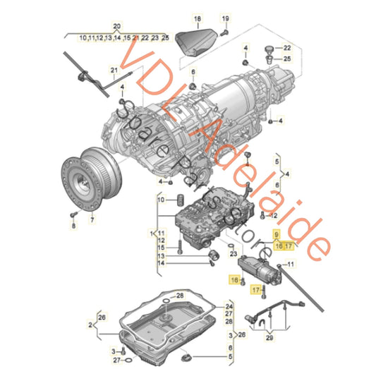 0BL325585A 501327294   Audi A4 B9 Hydraulic Pulse Memory for OD5 Gearbox 0BL325585A Genuine OEM under 5,000kms