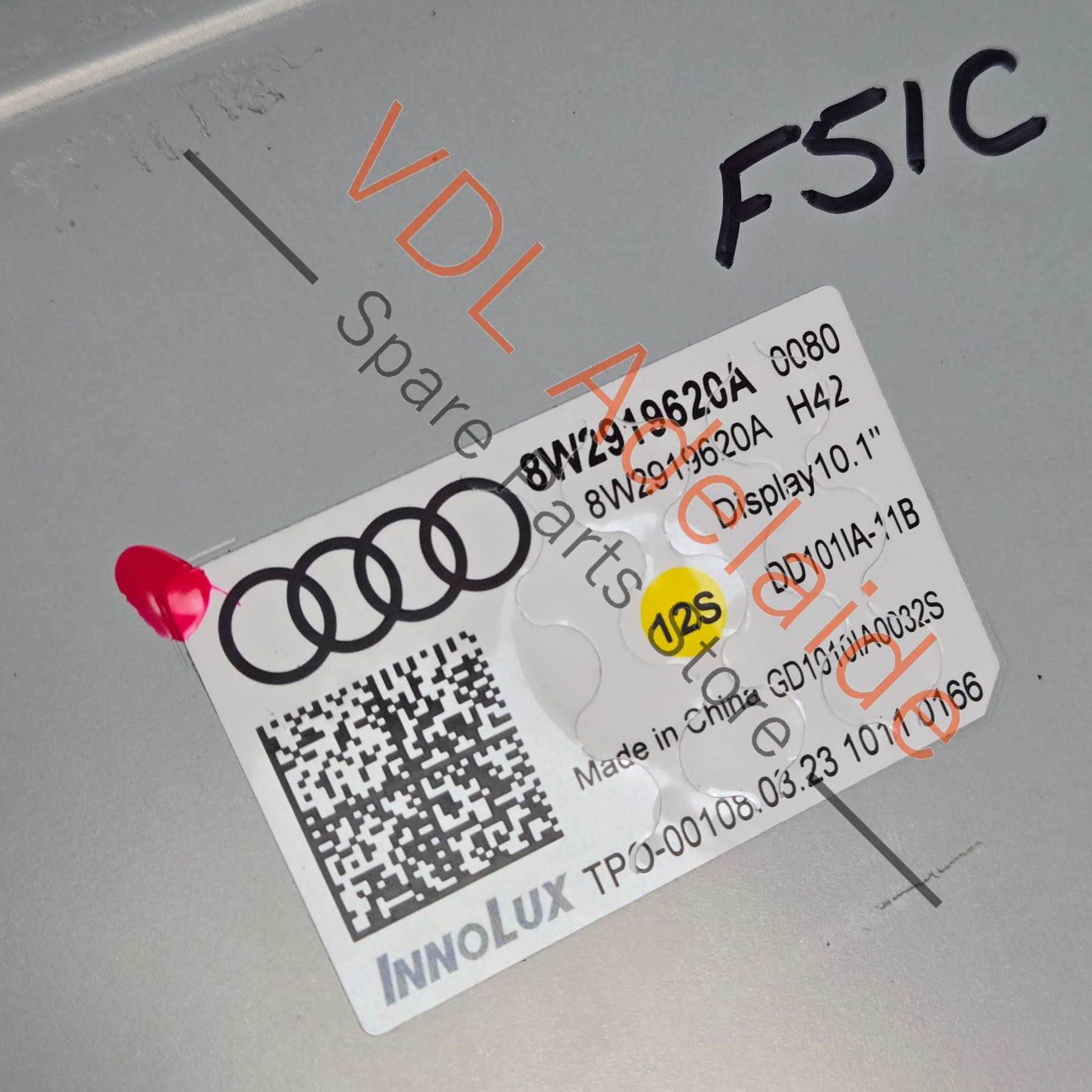 8W2919620A 8W2919620   Audi A4 A5 S4 S5 RS4 RS5 B9 10.1 Display Screen MIB 8W2919620A 8W2919620