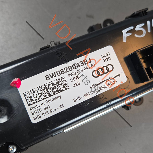 8W0820043AP5PR 8W0820043BJ 8W0820043BR5PR  Audi A4 S4 B9 Dashboard Air Conditioning Switch Panel 8W0820043BJ 5PR 8W0820043AP 5PR 8W0820043BR 5PR