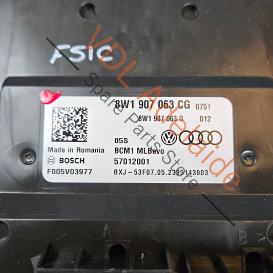 8W1907063CG 8W1907063CN 8W1907063G  Audi BCM Convenience Module 8W1907063CG 8W1907063CN 8W1907063G