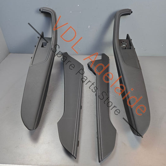 8W2863305AKND 8W6867173AKND 8W2863306AKND 8W6867174AKND Audi A5 S5 RS5 Coupe Black Leather Upgrade White Stitch Centre Console and Door Handle Arm Rest Trim Set 8W2863305A KND 8W6867173A KND