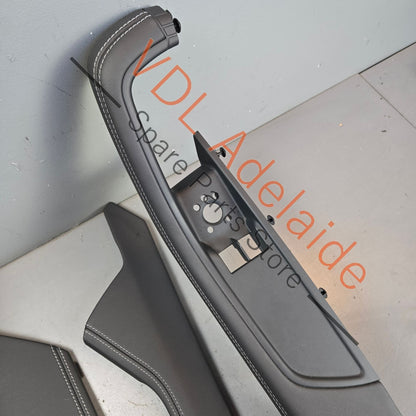 8W2863305AKND 8W6867173AKND 8W2863306AKND 8W6867174AKND Audi A5 S5 RS5 Coupe Black Leather Upgrade White Stitch Centre Console and Door Handle Arm Rest Trim Set 8W2863305A KND 8W6867173A KND