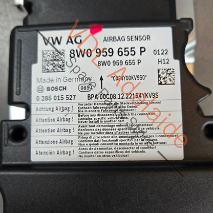 8W0959655P    Audi S4 S5 B5 F5 Airbag Control Module 8W0959655P