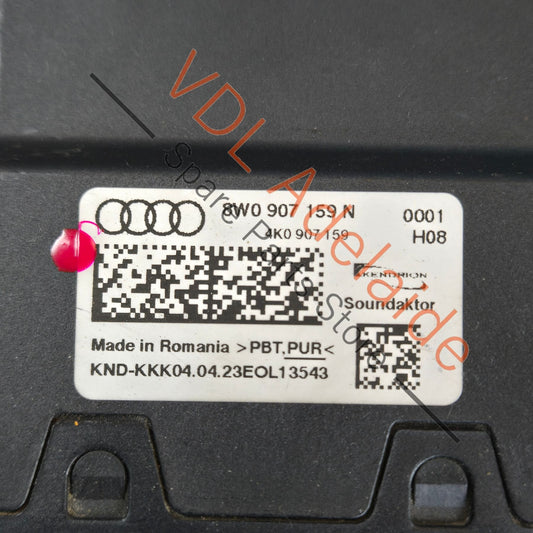 8W0907159N 4K0907159   Audi A4 S4 RS4 B9 Control Unit for Impact Sound Soundaktor 8W0907159N 4K0907159