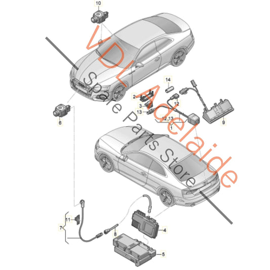 5Q0980546A    Audi Porsche VW Parking Camera 5Q0980546A As-New Suit front side or rear