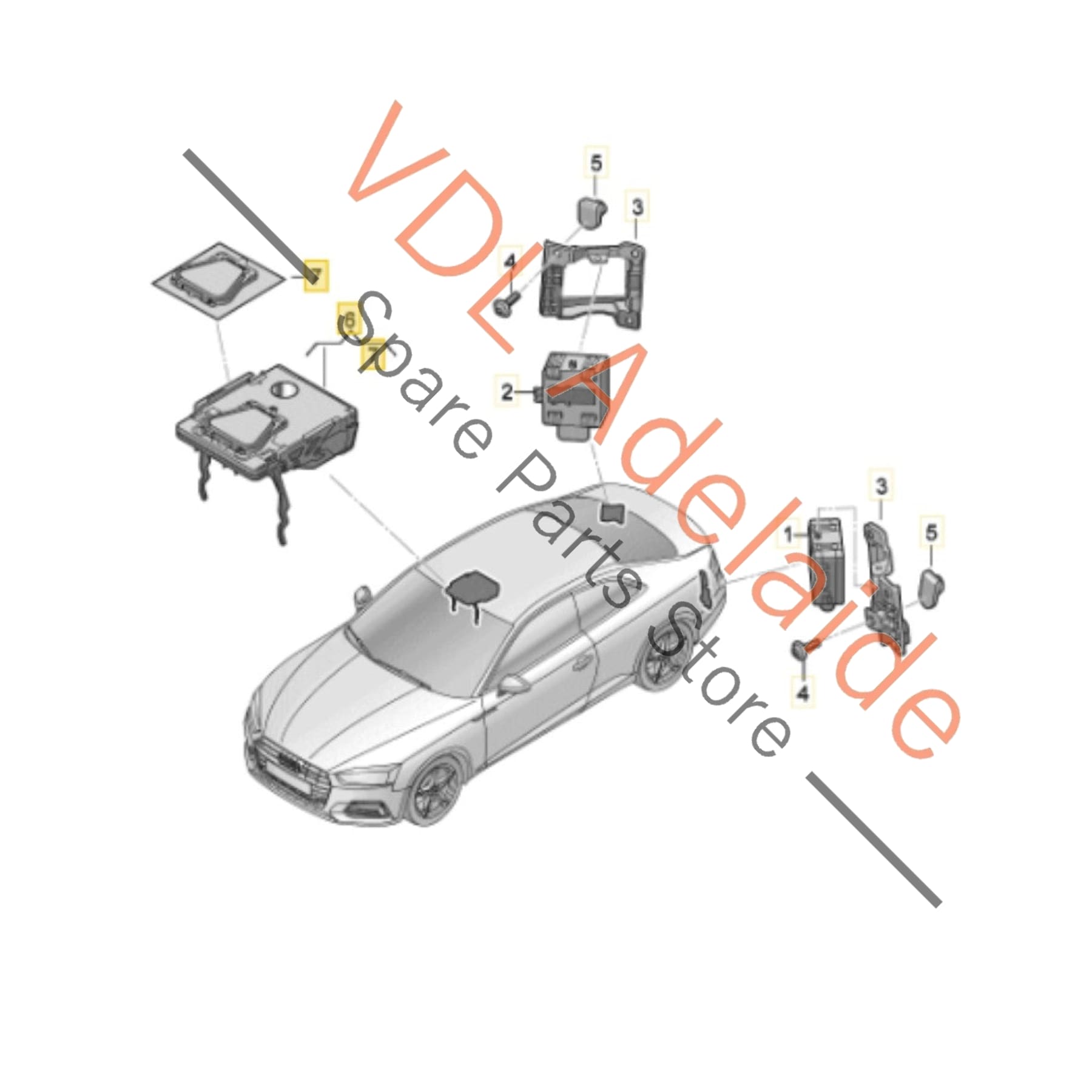 8W6907217F    Audi A4 A5 B9 F5 Front Windscreen Camera for Driver Assistance 8W6907217F