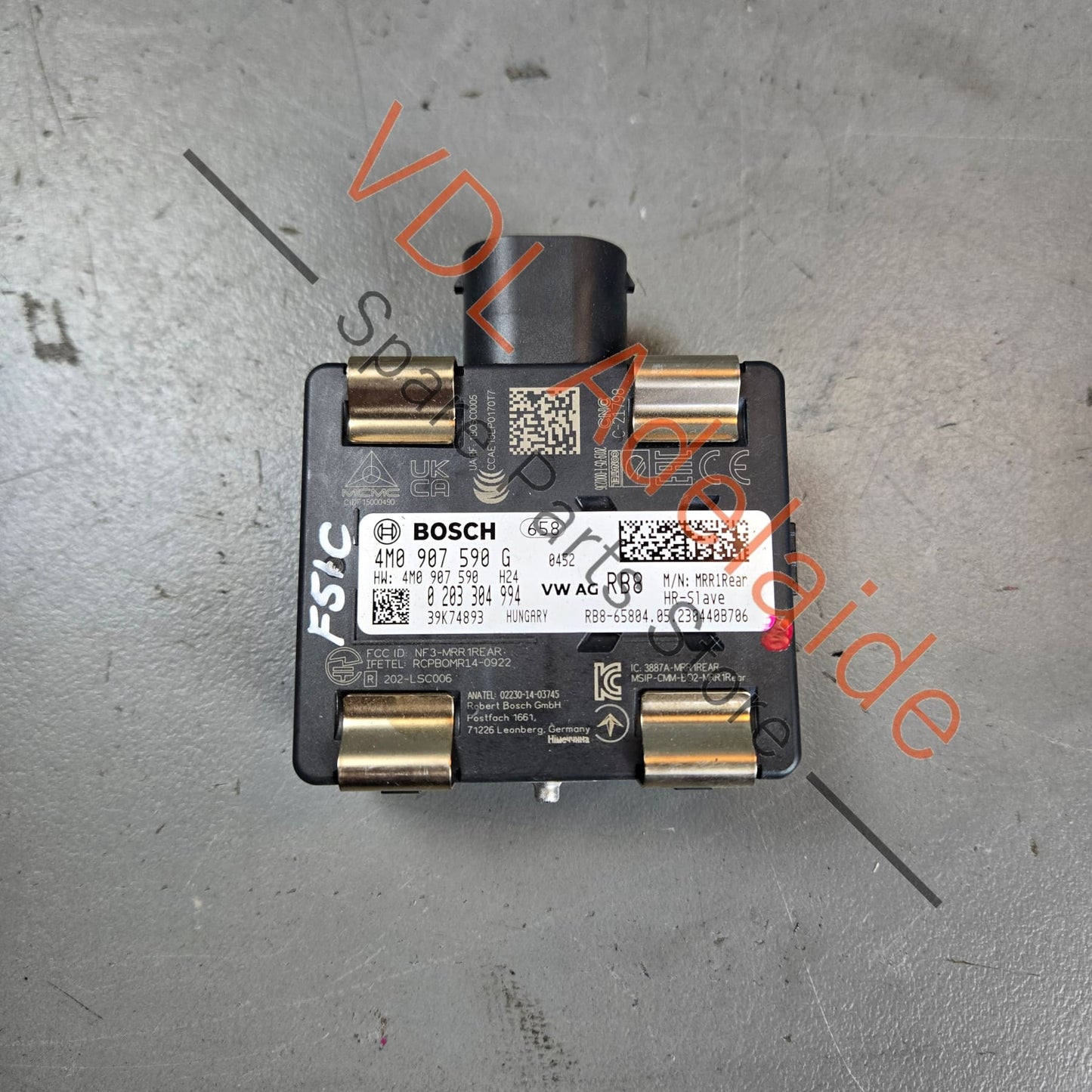 4M0907590G    Audi A5 S5 RS5 B9 Rear Blind Spot Radar Sensor Lane Assist Slave Left 4M0907590G