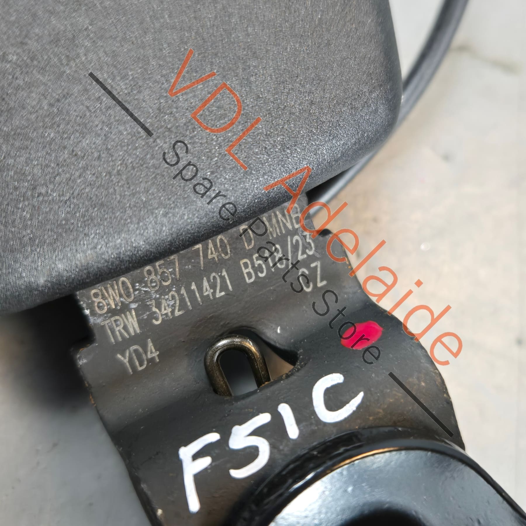 8W0857740D    Audi A5 Rear Seat Seatbelt Belt Clip Buckle Clip Catch 8W0857740D