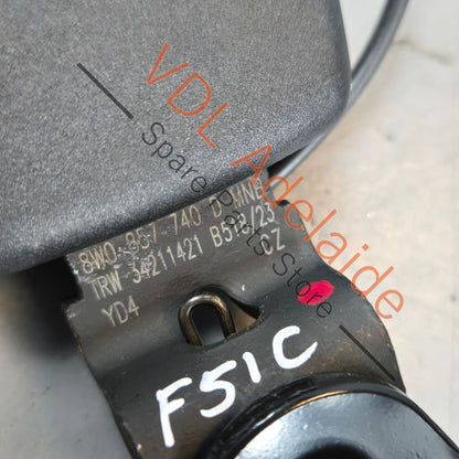 8W0857740D    Audi A5 Rear Seat Seatbelt Belt Clip Buckle Clip Catch 8W0857740D