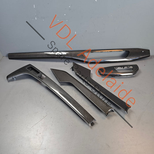 8W2863969G7V7 8W6867410G7V7 8W2853190T7V7  Audi S5 RS5 Set of Carbon Fibre Interior Trim Set Doors and Console 8W2853190T 7V7 8W6867410G 7V7 8W2863969G 7V7
