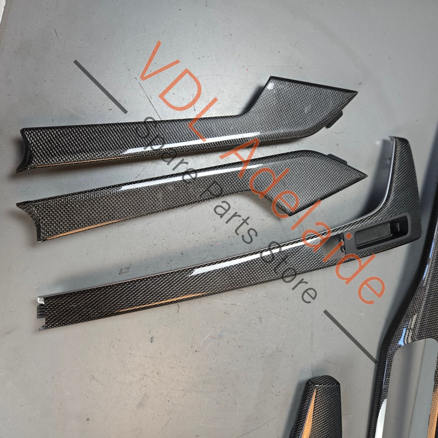8W2863969G7V7 8W6867410G7V7 8W2853190T7V7  Audi S5 RS5 Set of Carbon Fibre Interior Trim Set Doors and Console 8W2853190T 7V7 8W6867410G 7V7 8W2863969G 7V7