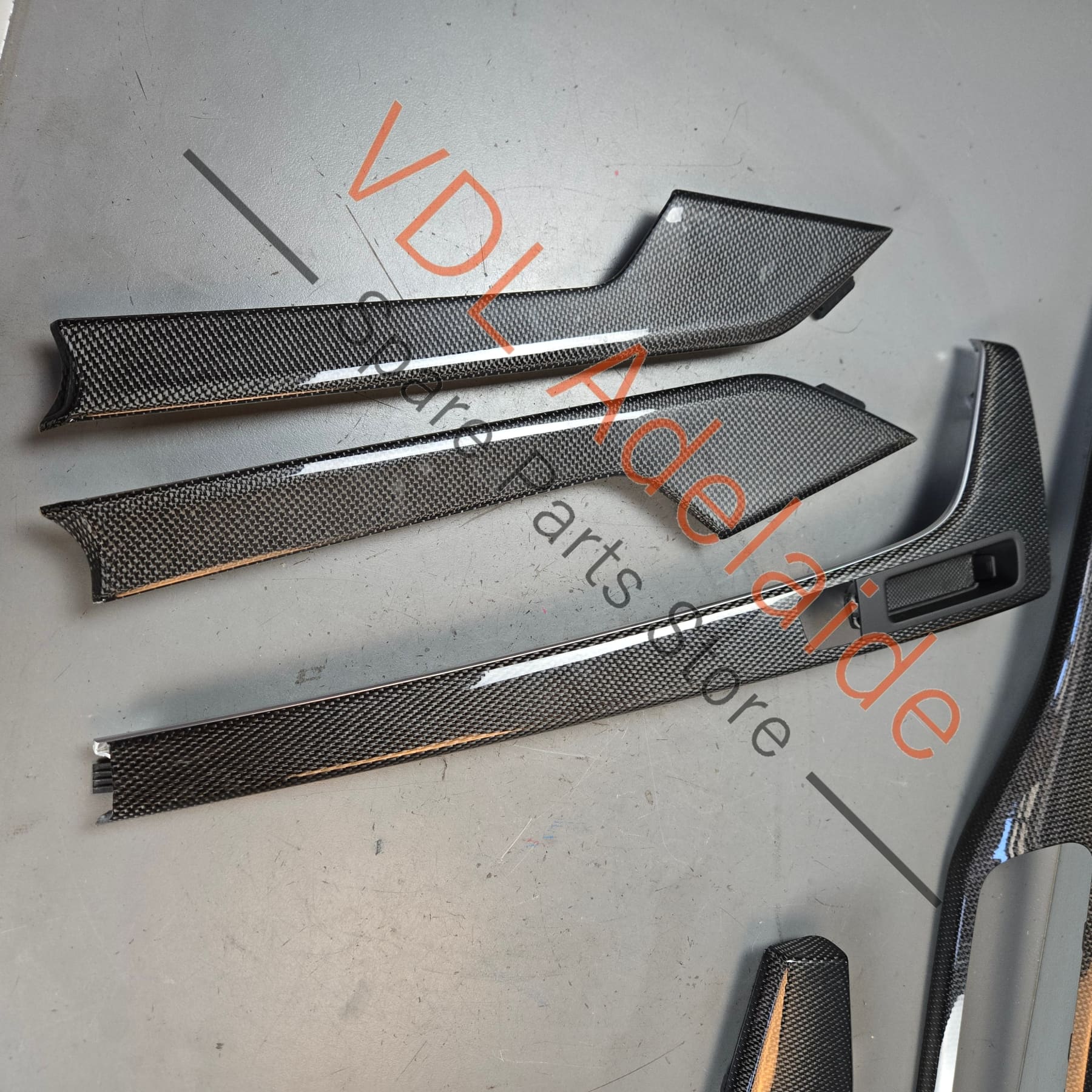 8W2863969G7V7 8W6867410G7V7 8W2853190T7V7  Audi S5 RS5 Set of Carbon Fibre Interior Trim Set Doors and Console 8W2853190T 7V7 8W6867410G 7V7 8W2863969G 7V7