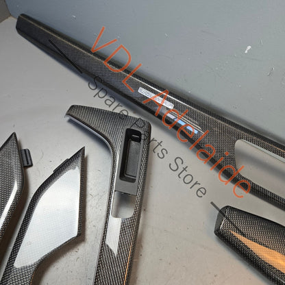 8W2863969G7V7 8W6867410G7V7 8W2853190T7V7  Audi S5 RS5 Set of Carbon Fibre Interior Trim Set Doors and Console 8W2853190T 7V7 8W6867410G 7V7 8W2863969G 7V7