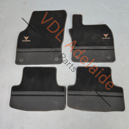 577863011EL0E 577863011E   Cupra Ateca VZX Set of Floor Mats Carpets Black Copper & Carbon