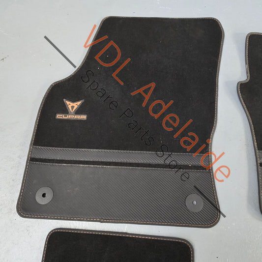 577863011EL0E 577863011E   Cupra Ateca VZX Set of Floor Mats Carpets Black Copper & Carbon