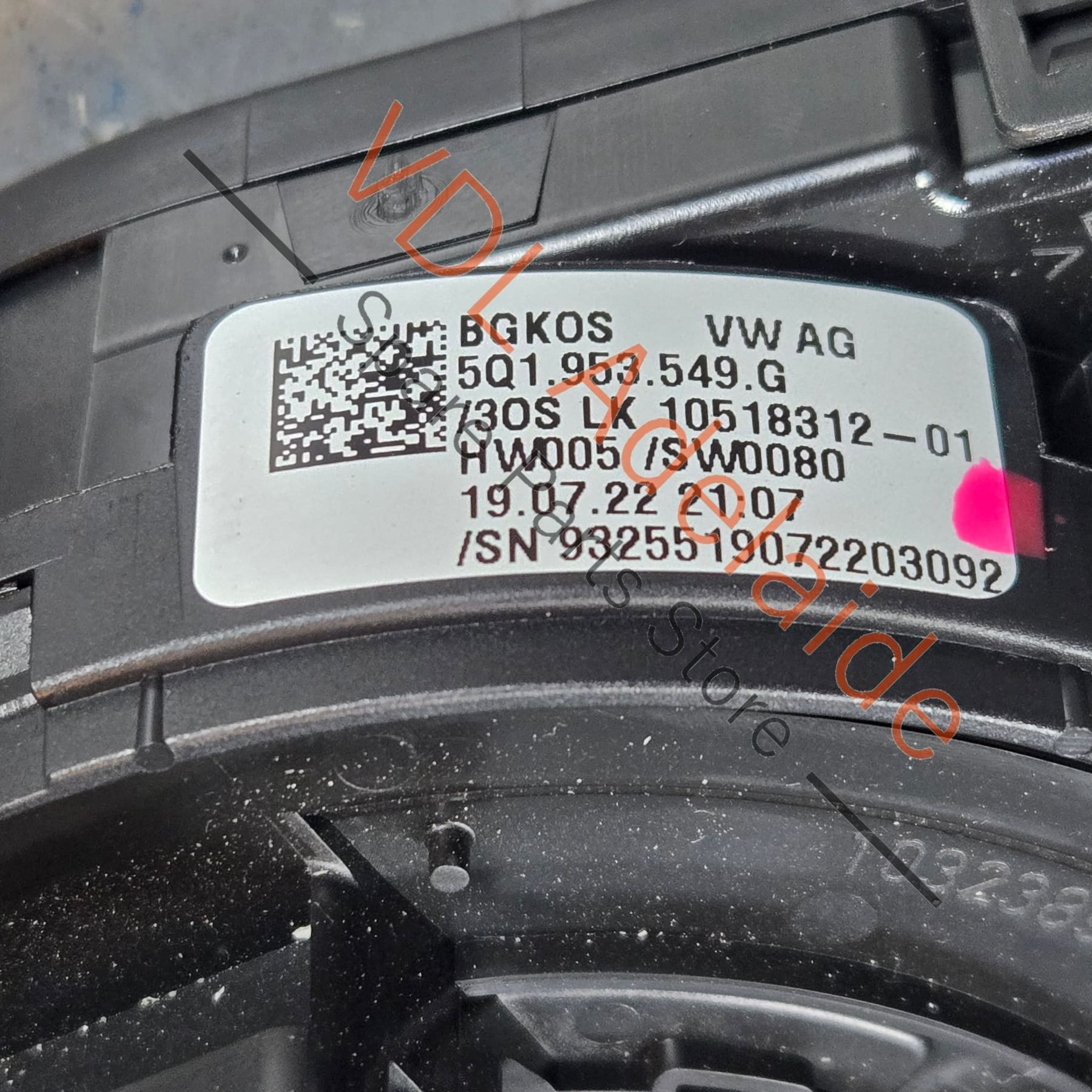 5Q1953549G 5Q1953507GGIGI   Cupra Ateca Clockspring Steering Sensor 5Q1953549G 5Q1953507GG IGI