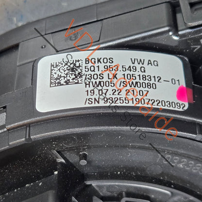 5Q1953549G 5Q1953507GGIGI   Cupra Ateca Clockspring Steering Sensor 5Q1953549G 5Q1953507GG IGI