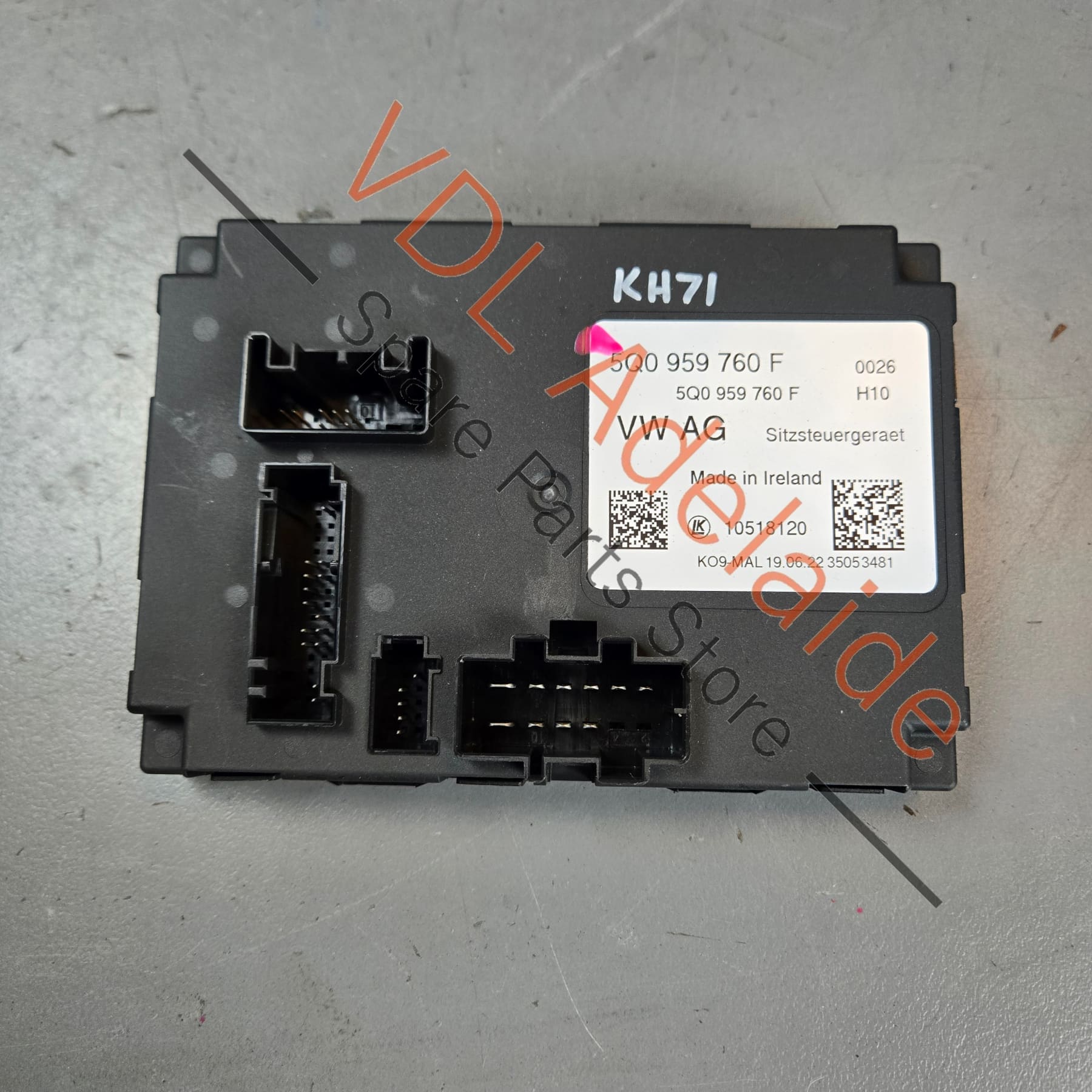 5Q0959760F    Cupra Ateca Tiguan Golf Audi Electric Seat Control Module 5Q0959760F