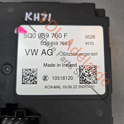 5Q0959760F    Cupra Ateca Tiguan Golf Audi Electric Seat Control Module 5Q0959760F