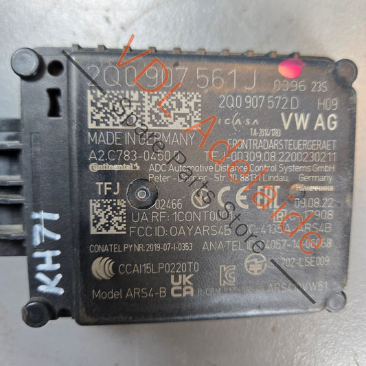 2Q0907561J    VW Audi Cupra Front Adaptive Cruise Control Radar Sensor 2Q0907561J