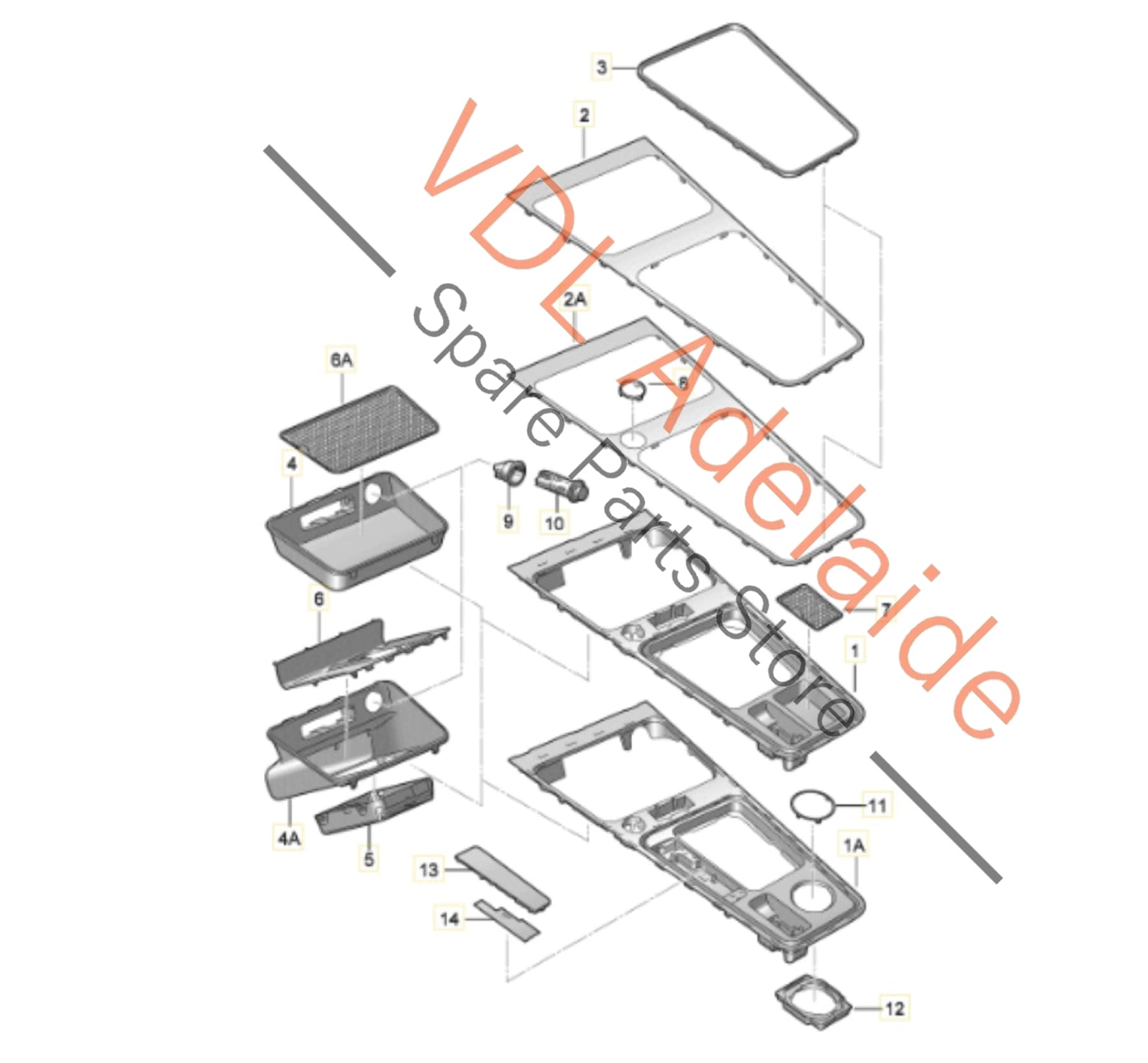 577863350B 577863283CM   Cupra Ateca Centre Console Shifter Surround Trim Silver 577863283CM 577863350B 577863279 9DG