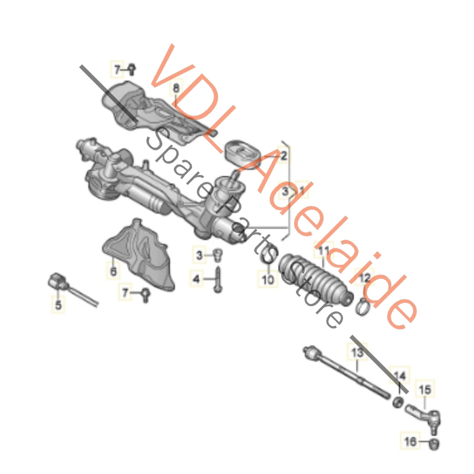 5Q2423056M 3Q2423053R   VW Arteon Audi Q2 Cupra Ateca Electric Power Steering Rack 5Q2423056M 3Q2423053R