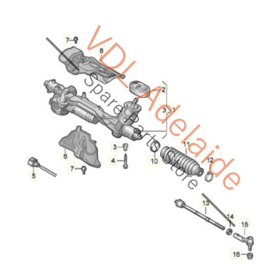 5Q2423056M 3Q2423053R   VW Arteon Audi Q2 Cupra Ateca Electric Power Steering Rack 5Q2423056M 3Q2423053R