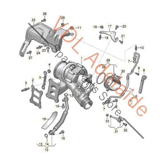 06Q145703C 06Q145703H   Genuine OEM VW Golf MK8 R Audi S3 8Y Turbocharger 06Q145703C 06Q145703H
