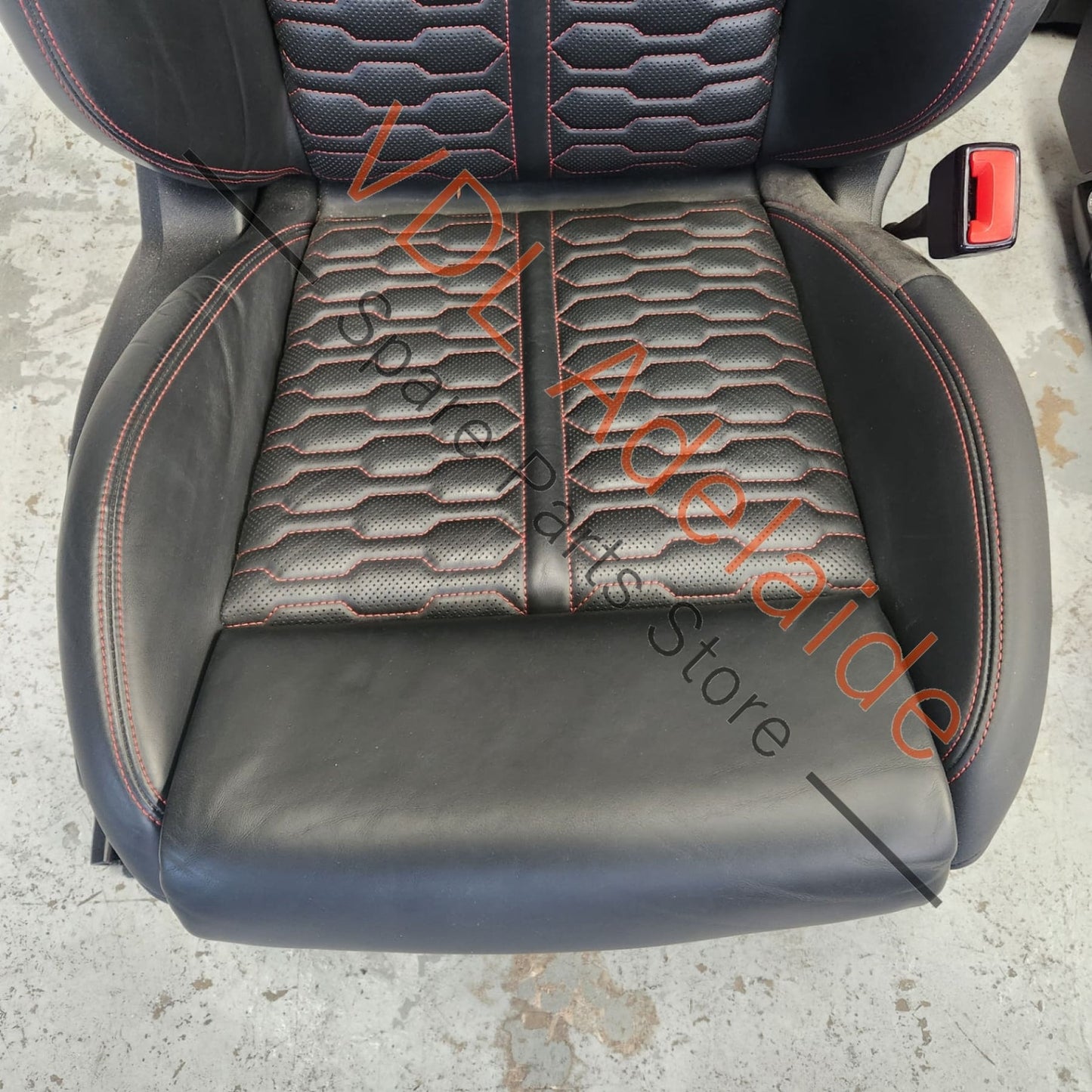 K    Audi RS7 4K Black Diamond Stitched Leather seat set **left front seat airbag popped**