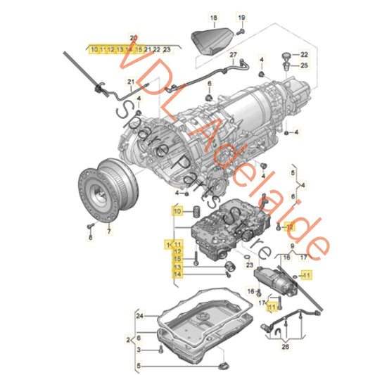 4K0927158AJ ZF8HP90   Audi RS7 4K Mechatronic unit for 8 Speed 0D6 Gearbox Transmission 4K0927158AJ ZF8HP90