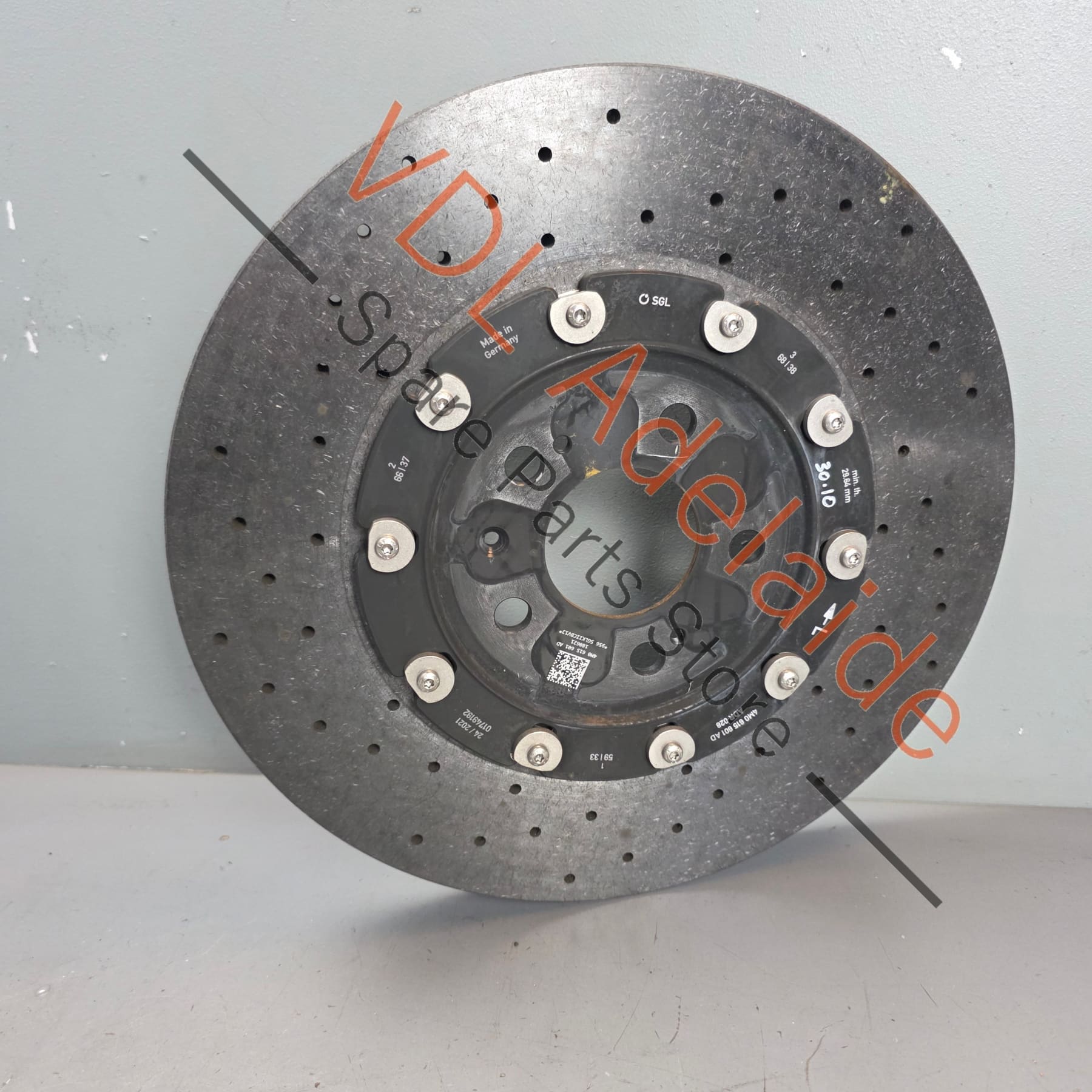 4M0615601AD    Audi RS6 RS7 RS8 Carbon Ceramic Rear Left Brake Disc Rotor 370mm x 30mm 4M0615601AD