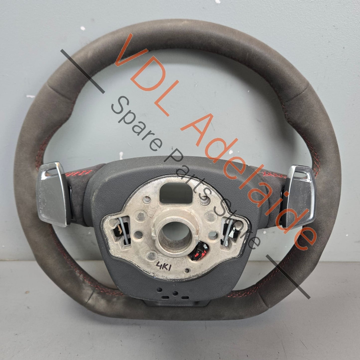 4K0419091BPTPE    Audi RS6 RS7 C8 Alcantara multifunction heated steering wheel with red stitching 4K0419091BPTPE