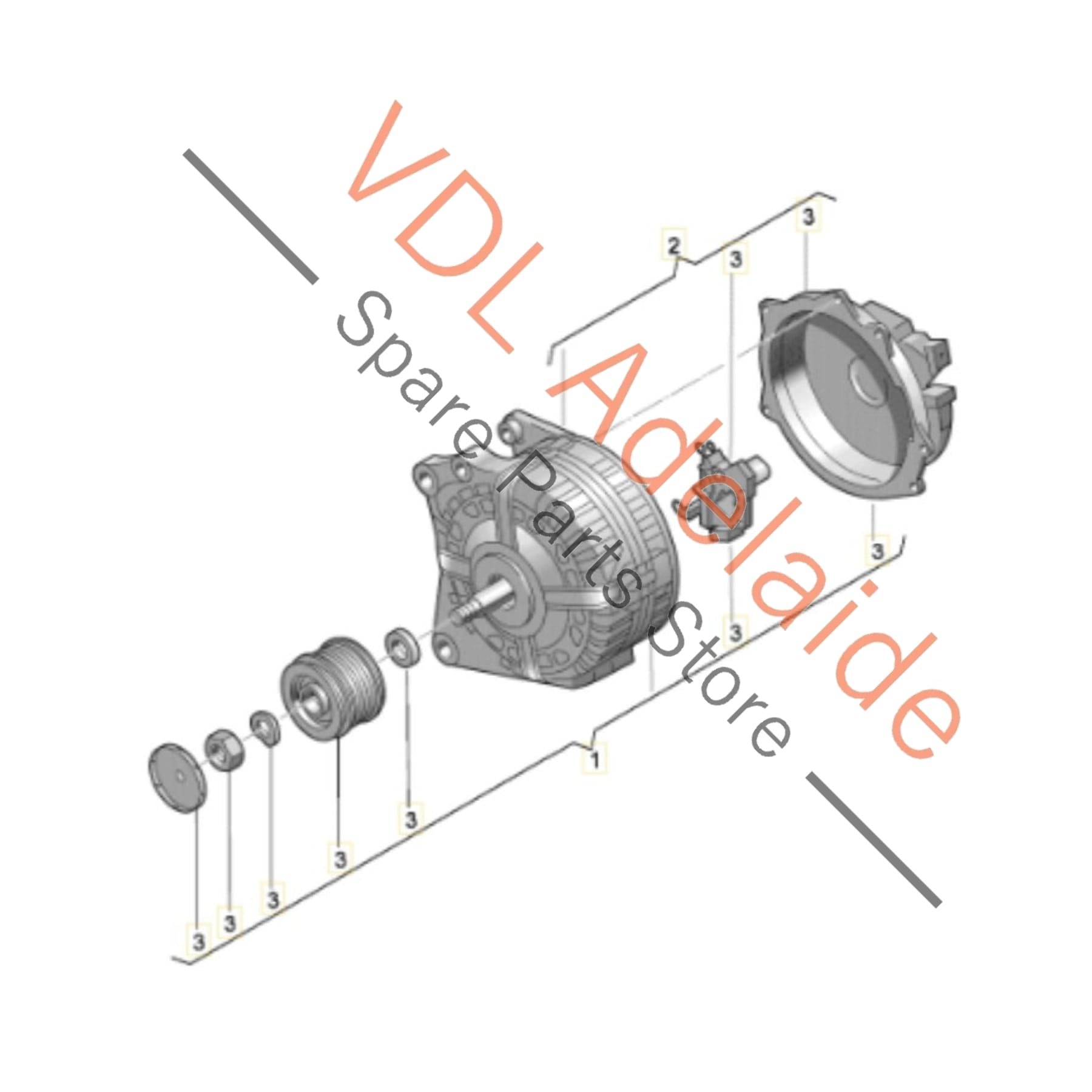 4N1903028A  Audi VW 48V MHEV Alternator 4N1903028A