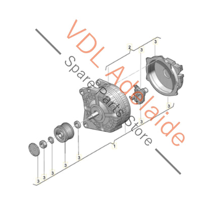 4N1903028A  Audi VW 48V MHEV Alternator 4N1903028A