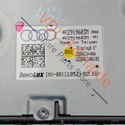 4K2919603M    Audi 4K C8 RS7 A7 RS6 S6 8.6in Lower Centre Display Screen with soft touch 4K2919603M