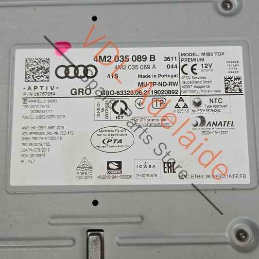 4M2035089B 4M2035089D   Audi RS7 Main Central Computer for MIB3 Premium