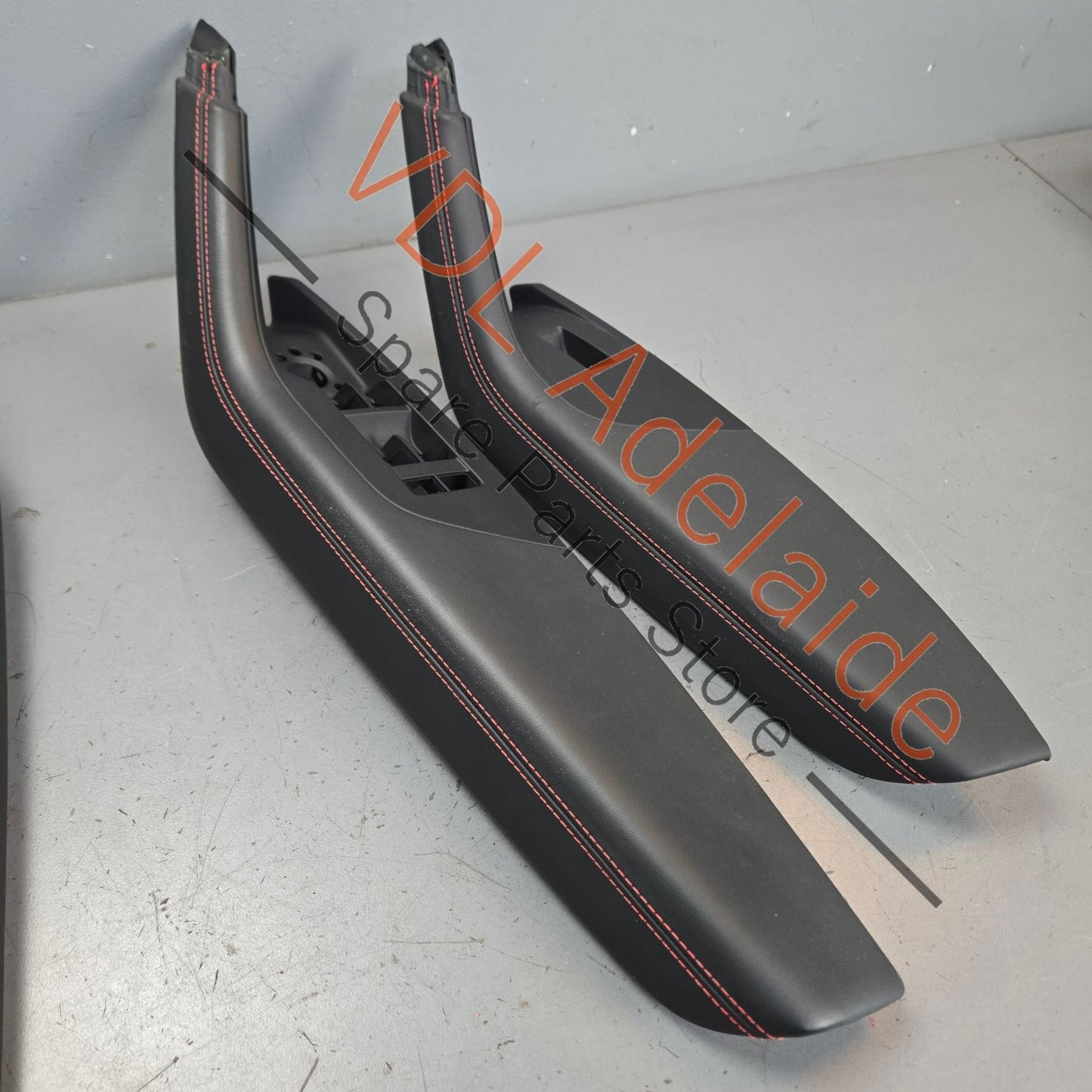 4K0867173BDWR 4K0867174BDWR 4K0867373BDWR 4K0867374BDWR Audi RS7 C8 4K Set of 4x Leather Interior Door Handles with red stitch